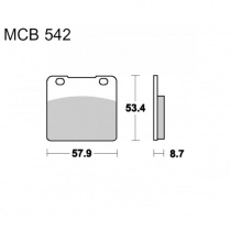 Колодки тормозные TRW Lucas MCB542