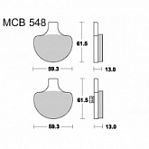 Колодки тормозные TRW Lucas MCB548 