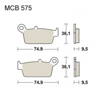 Колодки тормозные TRW Lucas MCB575RSI