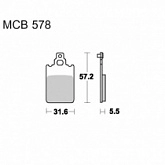 Колодки тормозные TRW Lucas MCB578 