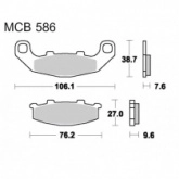 Колодки тормозные TRW Lucas MCB586