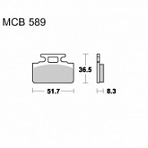Колодки тормозные TRW Lucas MCB589 