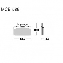 Колодки тормозные TRW Lucas MCB589 