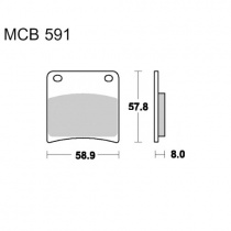 Колодки тормозные TRW Lucas MCB591SH