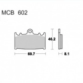 Колодки тормозные TRW Lucas MCB602CRQ