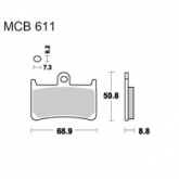 Колодки тормозные TRW Lucas MCB611SCR