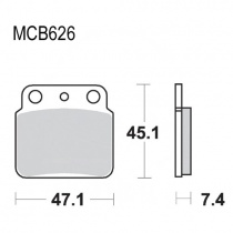 Колодки тормозные TRW Lucas MCB626SI