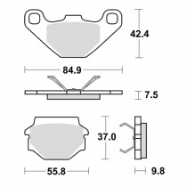 Колодки тормозные TRW Lucas MCB667SI