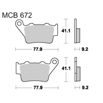 Колодки тормозные TRW Lucas MCB672RSI