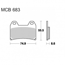 Колодки тормозные TRW Lucas MCB683SCR