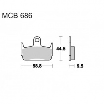 Колодки тормозные TRW Lucas MCB686 