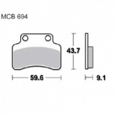 Колодки тормозные TRW Lucas MCB694EC