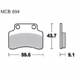 Колодки тормозные TRW Lucas MCB694EC