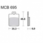 Колодки тормозные TRW Lucas MCB695