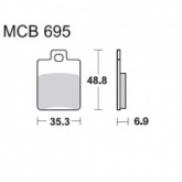 Колодки тормозные TRW Lucas MCB695SR