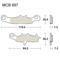 Колодки тормозные TRW Lucas MCB697EC