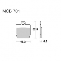 Колодки тормозные TRW Lucas MCB701