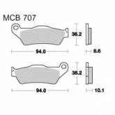 Колодки тормозные TRW Lucas MCB707SH