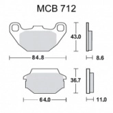 Колодки тормозные TRW Lucas MCB712