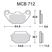Колодки тормозные TRW Lucas MCB712