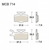 Колодки тормозные TRW Lucas MCB714EC