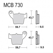 Колодки тормозные TRW Lucas MCB730RSI