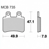 Колодки тормозные TRW Lucas MCB735EC