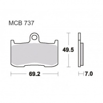 Колодки тормозные TRW Lucas MCB737CRQ