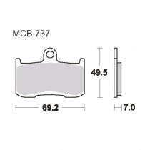 Колодки тормозные TRW Lucas MCB737SV