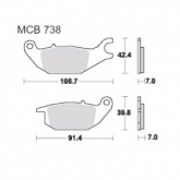 Колодки тормозные TRW Lucas MCB738