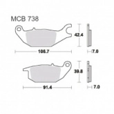 Колодки тормозные TRW Lucas MCB738