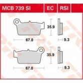 Колодки тормозные TRW Lucas MCB739RSI