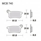 Колодки тормозные TRW Lucas MCB740EC