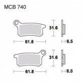 Колодки тормозные TRW Lucas MCB740SI