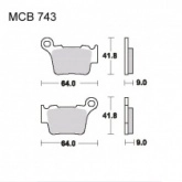 Колодки тормозные TRW Lucas MCB743RSI