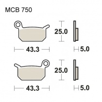 Колодки тормозные TRW Lucas MCB750SI