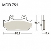 Колодки тормозные TRW Lucas MCB751