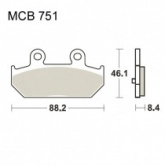 Колодки тормозные TRW Lucas MCB751