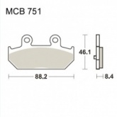 Колодки тормозные TRW Lucas MCB751SRM