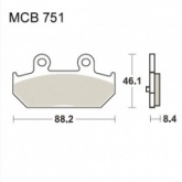 Колодки тормозные TRW Lucas MCB751SRM