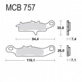 Колодки тормозные TRW Lucas MCB757SI