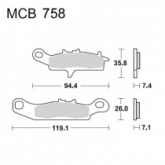 Колодки тормозные TRW Lucas MCB758SI