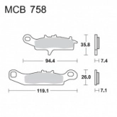 Колодки тормозные TRW Lucas MCB758SI