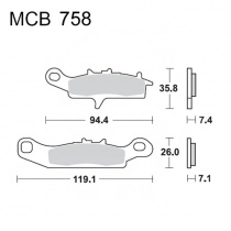 Колодки тормозные TRW Lucas MCB758SI