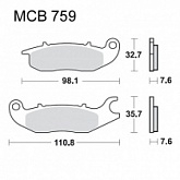 Колодки тормозные TRW Lucas MCB759 