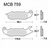 Колодки тормозные TRW Lucas MCB759 