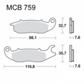 Колодки тормозные TRW Lucas MCB759EC