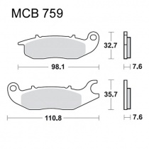 Колодки тормозные TRW Lucas MCB759EC
