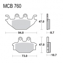 Колодки тормозные TRW Lucas MCB760