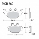 Колодки тормозные TRW Lucas MCB760SI